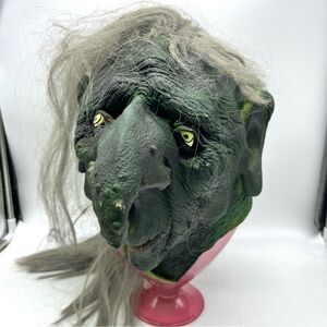 Vintage Bog Witch Troll Latex Halloween Mask Paper Magic 1997 OS (#2)